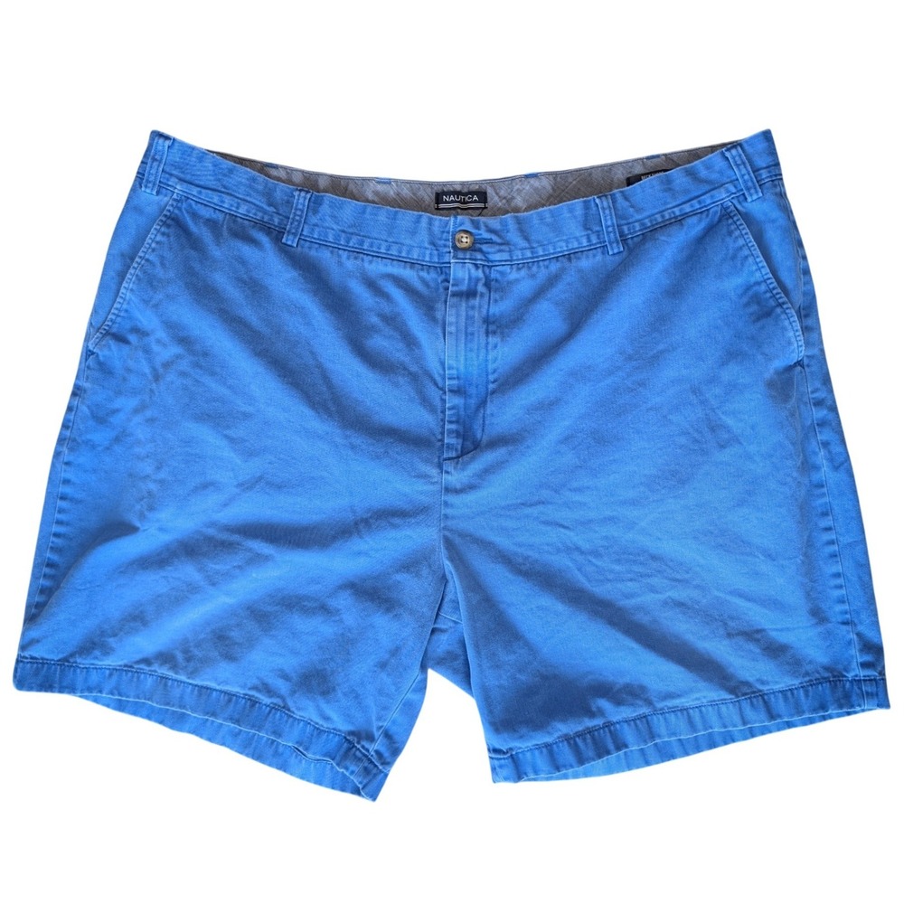 Vintage Nautica 48W 100% Cotton Blue Shorts Big & Tall